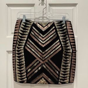 Express Sequin Mini Skirt